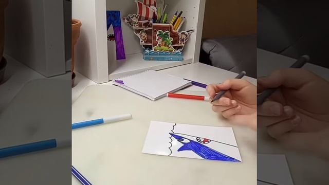 Рисунок Акула-каракула смотреть онлайн