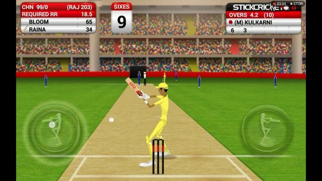 RAJASTHAN VS CHENNAI IPL MATCH 2020 | STICK CRICKET GAME PLAY WALKTHROUGH | смотреть онлайн