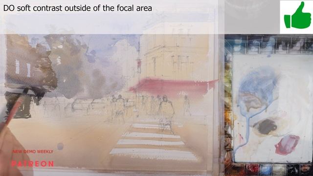 How TO DO Emphasize Focus Area and DONT Paint A Photocopy in Watercolor смотреть онлайн