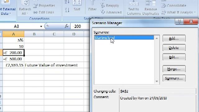 AM 443 Scenarios in Microsoft Excel 2007 ECDL Advanced ITQ3 смотреть онлайн