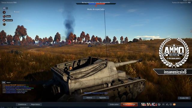 War Thunder gameplay español. #47 Juega con nosotros TANQUE REALISTA. =AMM0= escuadron. смотреть онлайн