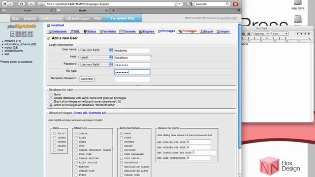 WordPress Tutorial: Setup mySQL & WP 1/2 [HTML 2 WordPress screencast] смотреть онлайн