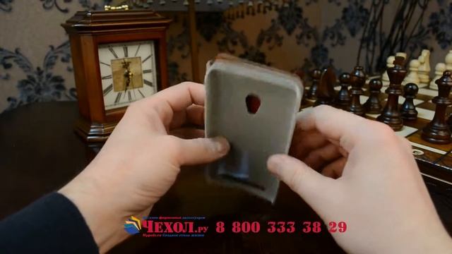 Чехол-книжка из водоотталкивающей кожи на жёсткой основе для ASUS Zenfone 4 4.5 A450CG коричневый смотреть онлайн