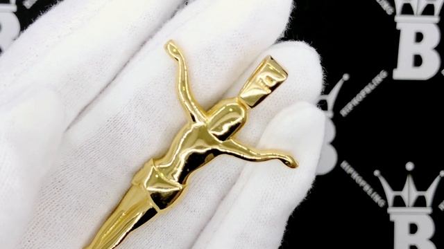Jesus Crucifix Real Diamond Pendant | Vermeil Gold .925 Sterling Silver смотреть онлайн