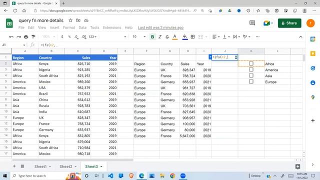 Google Sheet Query function and filtering using checkbox смотреть онлайн