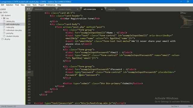 Edit and Update Data from Database use PHP. смотреть онлайн