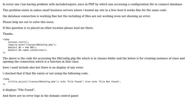 file is not being accessed in php script in yahoo small business domain смотреть онлайн