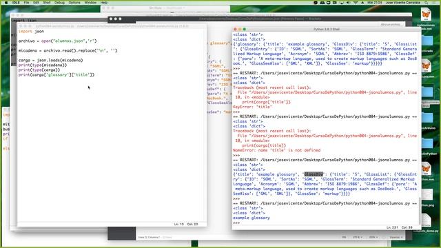 Curso de Python 13 JSON 00005 Datos multidimensionales смотреть онлайн