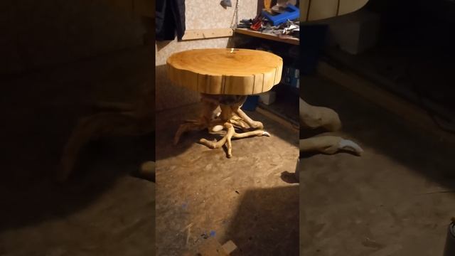 Удивительная мебель ! Журнальный стол из многовекового спила кедра. От мастера Павла Венгловского. смотреть онлайн