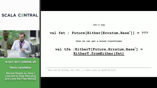 [Scala Central] Harry Laoulakos - Monad Stacks смотреть онлайн