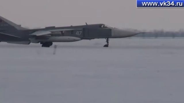 Учебные полеты СУ-24М на авиабазе ЮВО Волгоградская область смотреть онлайн