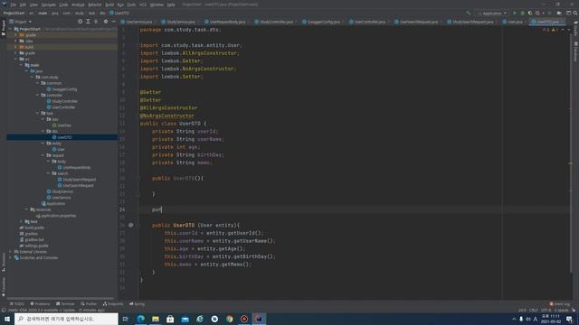 07 lombok 사용으로 소스 간결화 (IntelliJ Gradle Spring Boot) смотреть онлайн
