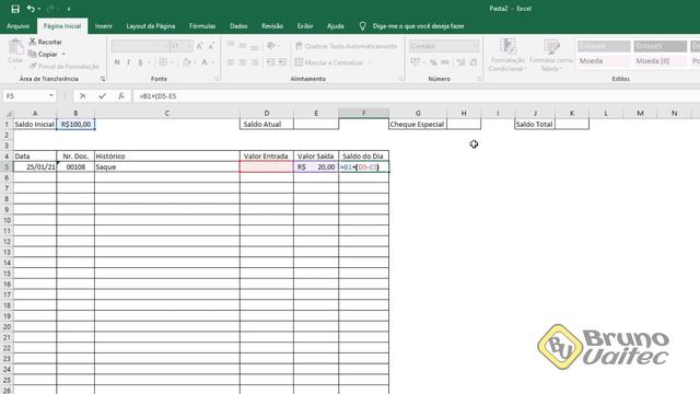 Excel 2019 - Aula 09 - Criando Planilha De Extratos De Bancos - Parte 1