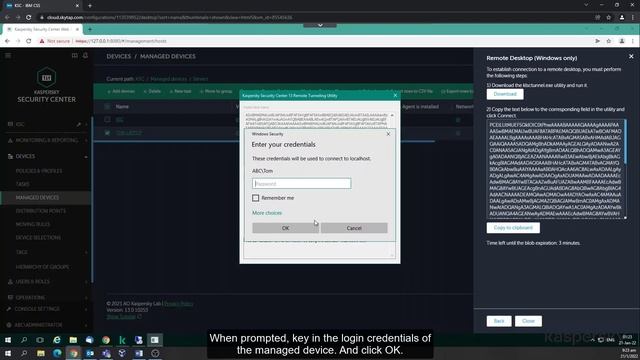 Kaspersky Security Center Cloud Console: Connecting to remote client using RDP смотреть онлайн