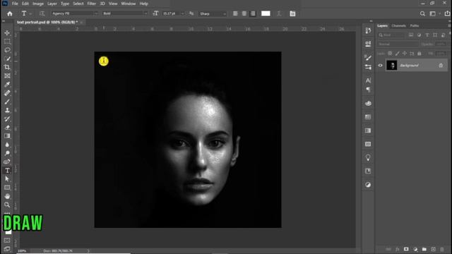 How to create a text portrait effect in photoshop смотреть онлайн