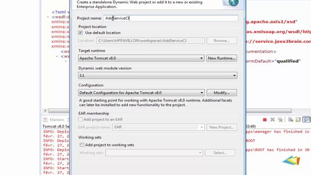 Création d'un service web avec apache axis 2 смотреть онлайн