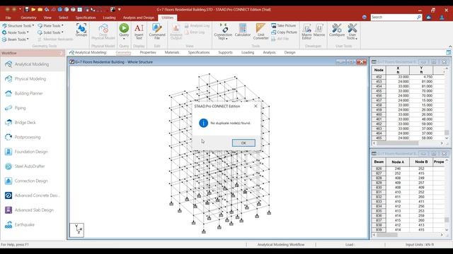 STAADPro Tutorials Part 7: Geometry Checks using Beam and Node Tools смотреть онлайн