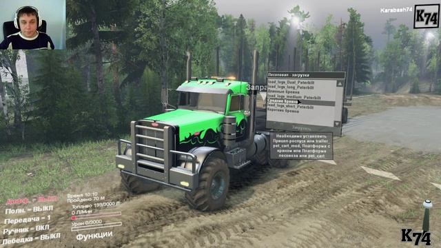 SpinTires обзор мода ( Turbo Peterbilt - 379 v11 ) смотреть онлайн