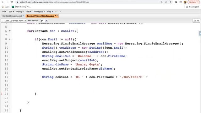 12 | Send Email Notification through Apex Trigger | Salesforce Development Training Videos смотреть онлайн