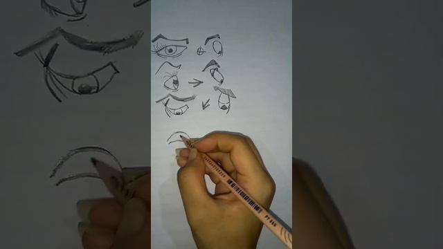 How to draw 13 easy eyes steps by steps | sketch drawing смотреть онлайн