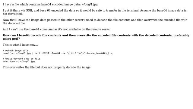 Base64 decode and overwrite file смотреть онлайн