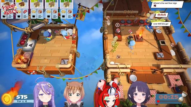 ≪Overcooked 2≫ OVERCOOKED Just Like Our NEW COVER W/ Ina, Moona & Risu