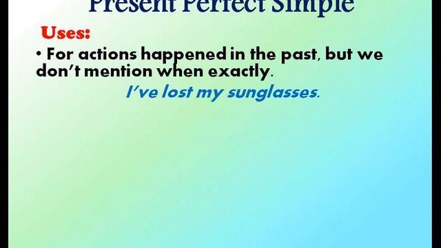 Present Perfect Simple 2nd Part смотреть онлайн