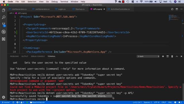 16 Dotnet user secrets смотреть онлайн