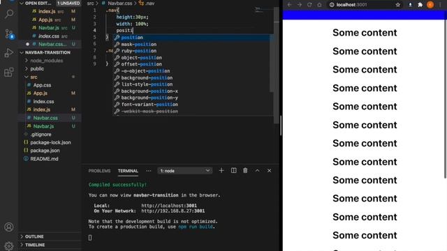React Navbar fade out when scroll down смотреть онлайн