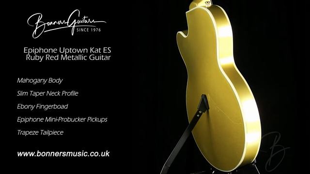 Epiphone Uptown Kat ES Ruby Red Metallic Guitar | Bonners Guitar Store смотреть онлайн