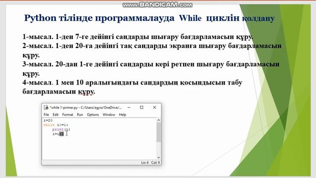Python while операторы. 8 сынып смотреть онлайн