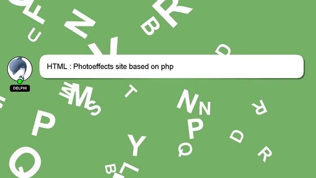 HTML : Photoeffects site based on php смотреть онлайн