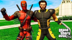 ДЭДПУЛ И РОСОМАХА ИЗ ЛЮДИ ИКС СПАСАЮТ ГОРОД В ГТА 5 МОДЫ! ОБЗОР МОДА В GTA 5! ИГРЫ ГТА ВИДЕО MODS