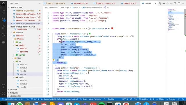 Mockando o serviço Person | Como fazer CRUD com React Native (usando TypeScript) смотреть онлайн