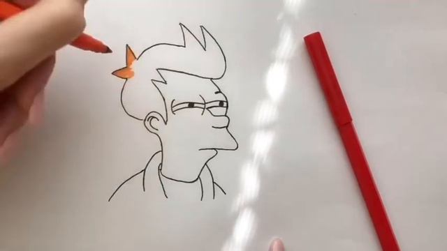Как нарисовать Фрая из Футурами/How to draw Fray(Futurama) смотреть онлайн