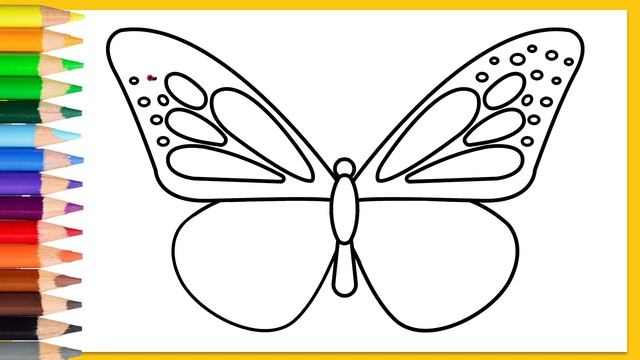 How to draw butterfly easy and step step | learn to draw butterfly | easy to draw butterfly wings смотреть онлайн