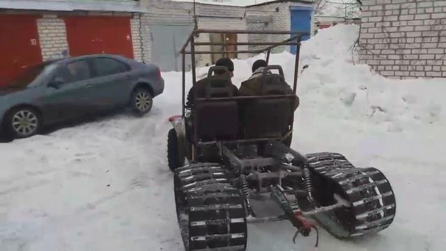 ГУСЕНИЧНЫЙ ВЕЗДЕХОД ПРОБНЫЙ ВЫЕЗД | CROSS-COUNTRY VEHICLE WITH OWN HANDS смотреть онлайн