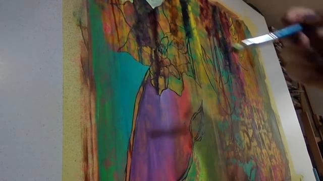 Clematis abstract, intuitive art process смотреть онлайн