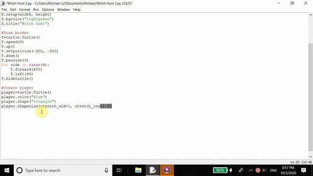 Python Turtle Graphics Tutorial - Witch Hunt Game, 1/2 смотреть онлайн