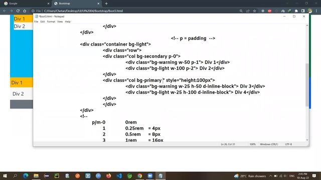 Bootstrap Tutorial : Bootstrap Sizing | How to use height , width and padding in bootstrap 5 смотреть онлайн