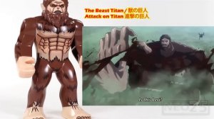 LEGO Attack on Titan 進撃の巨人 | The Beast Titan | The Colossal Titan | Unofficial Lego Minifigures