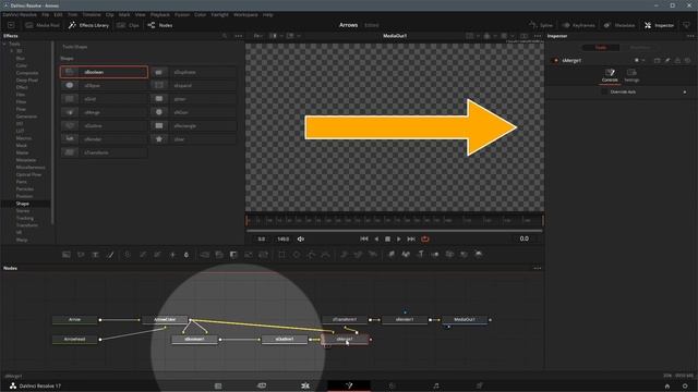 Create Arrows using Fusion Shapes and Save as Group Macro Templates in DaVinci Resolve 17 смотреть онлайн