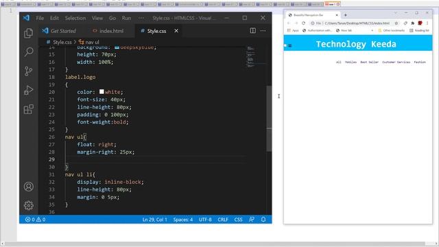 How to Create Responsive Navigation Bar using HTML and CSS for Project | ASP.NET CORE смотреть онлайн