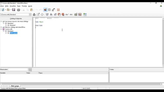 Creació de macros al Libreoffice Base смотреть онлайн