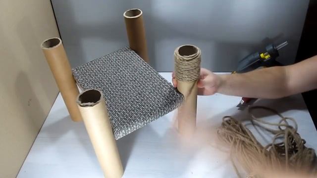 Дом когтеточка для кошки своими руками. смотреть онлайн