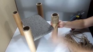 Дом когтеточка для кошки своими руками.