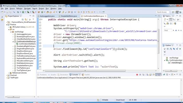 Selenium WebDriver | Part31 | How to Handle Alert in Selenium WebDriver смотреть онлайн