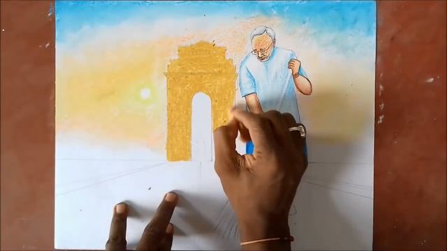 SWACHH BHARAT ABHIYAN DRAWING||HOW TO DRAW CLEAN INDIA EASY смотреть онлайн