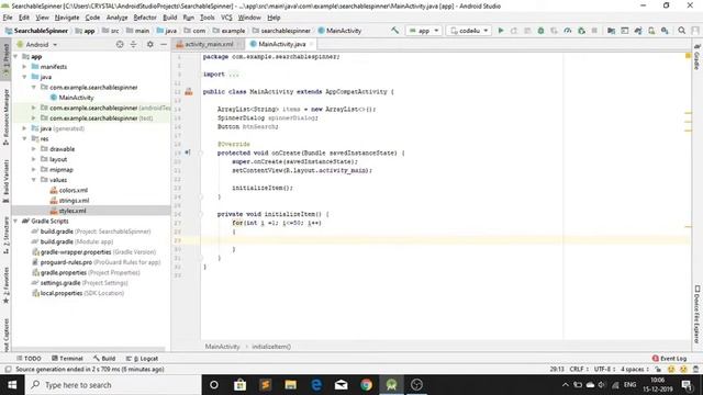 Android Tutorial : Searchable Spinner смотреть онлайн
