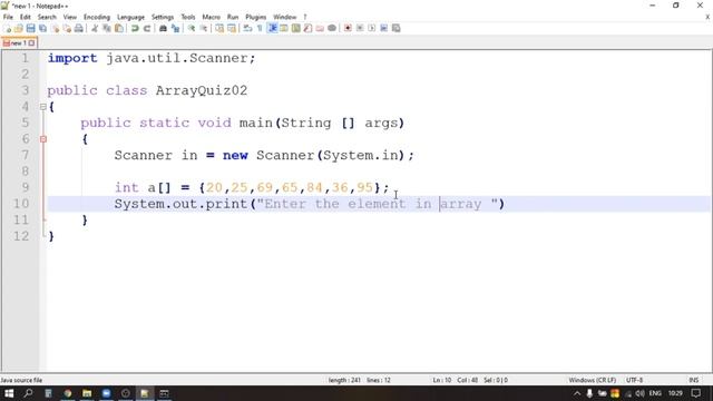 Find the index of an array element | Simple Java Program | Java Array Example 02 смотреть онлайн